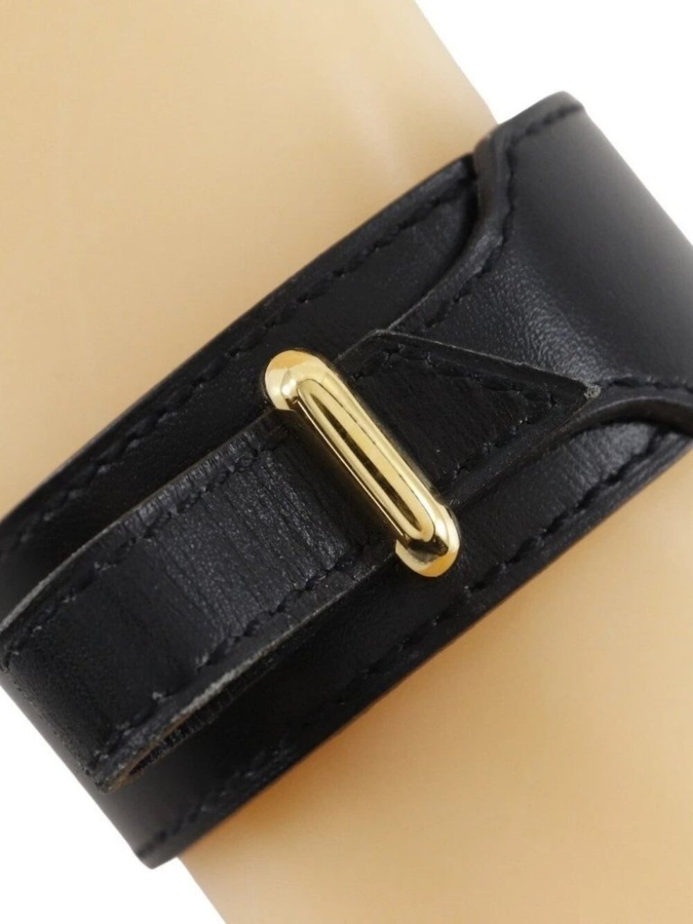 HERMES Bracelet black Box carf/Plated Gold 9g unisex